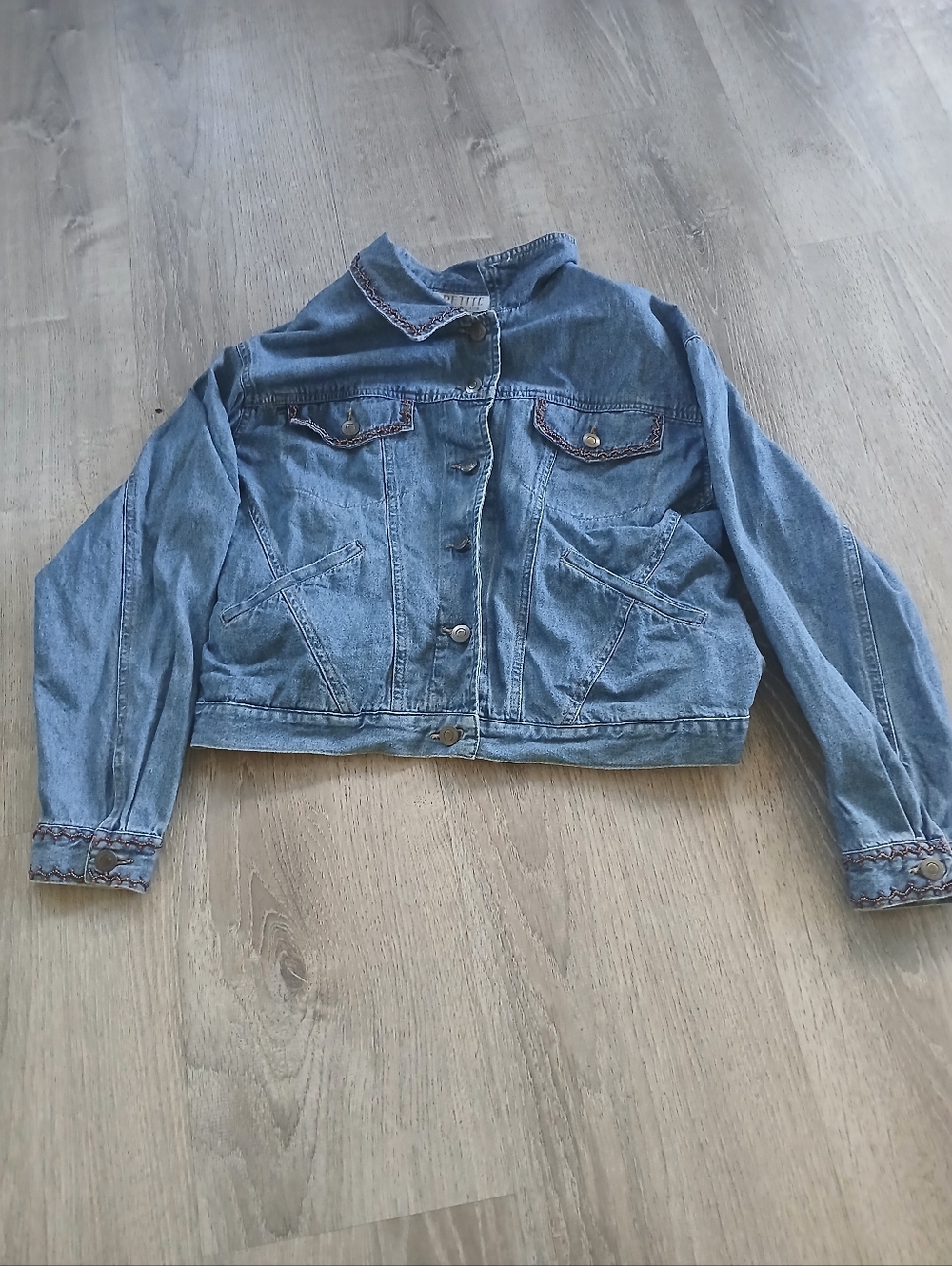 Petite Sophisticate Classic Light Blue Denim Jacket